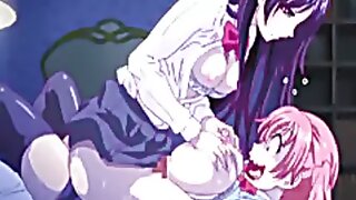 Gaffer hentai cede to gully gets titty together with wet pussy shafting at the end of one's tether shemale anime
